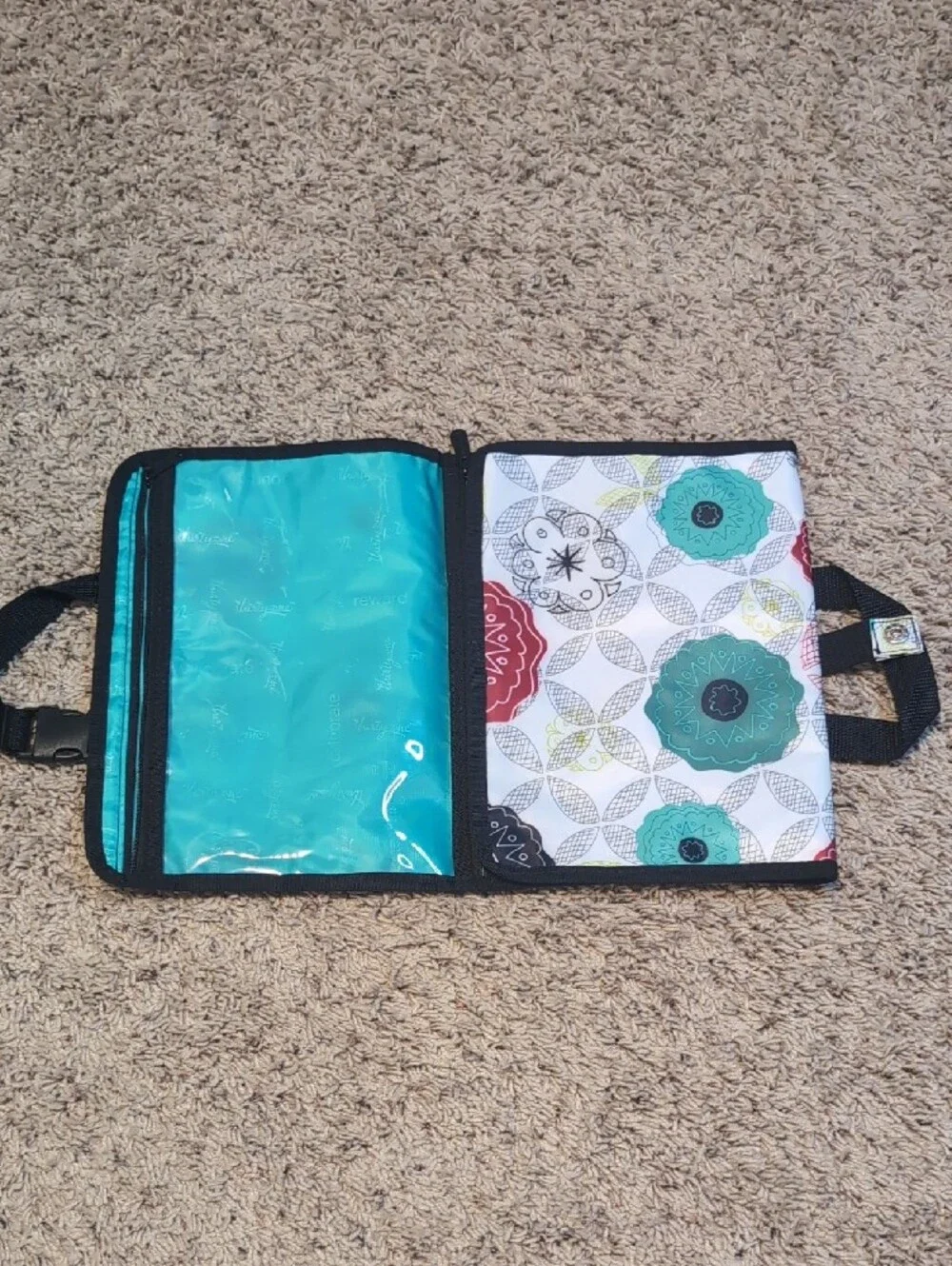 thirty-one Turquoise Cosmetic and Tool Organizer with Black Trim